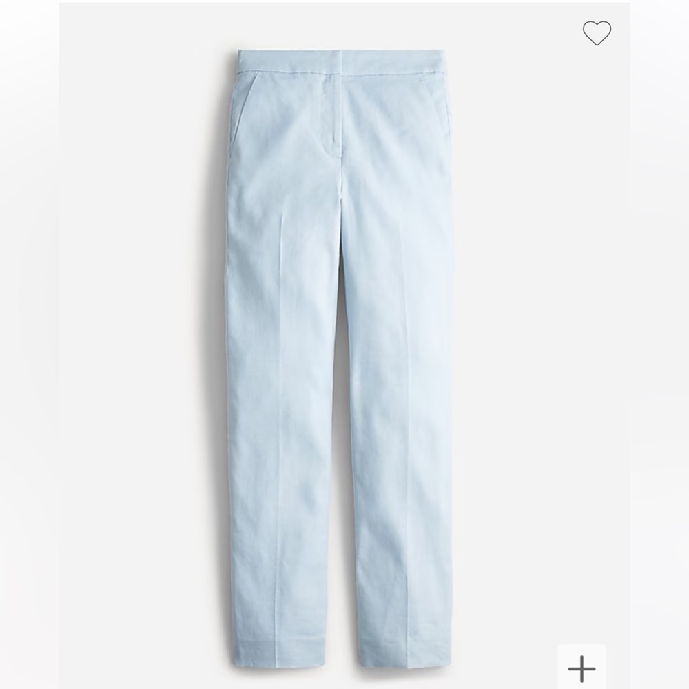 Petite Kate straight-leg pant in stretch‎ linen blend